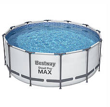 Каркасний басейн "Steel Pro Max" Bestway 5612Z (488х122 см) сходи, тент, насос і фільтр, фото 3