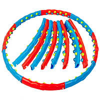 Обруч массажный хула хуп Hula Hoop My Fit MAGNETIC SP-Planeta Sport 6003 диаметр 98 см Blue-Red