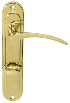 Дверна ручка на планці Comit 119/009 (200*40mm) 72mm WC Латунь полірована