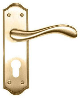 Дверна ручка на планці Mandelli Ande PZ 45мм Латунь матова