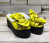 Сабо Star Банти! Босоніжки жіночі шльопанці з червоної замші на платформі, фото 6