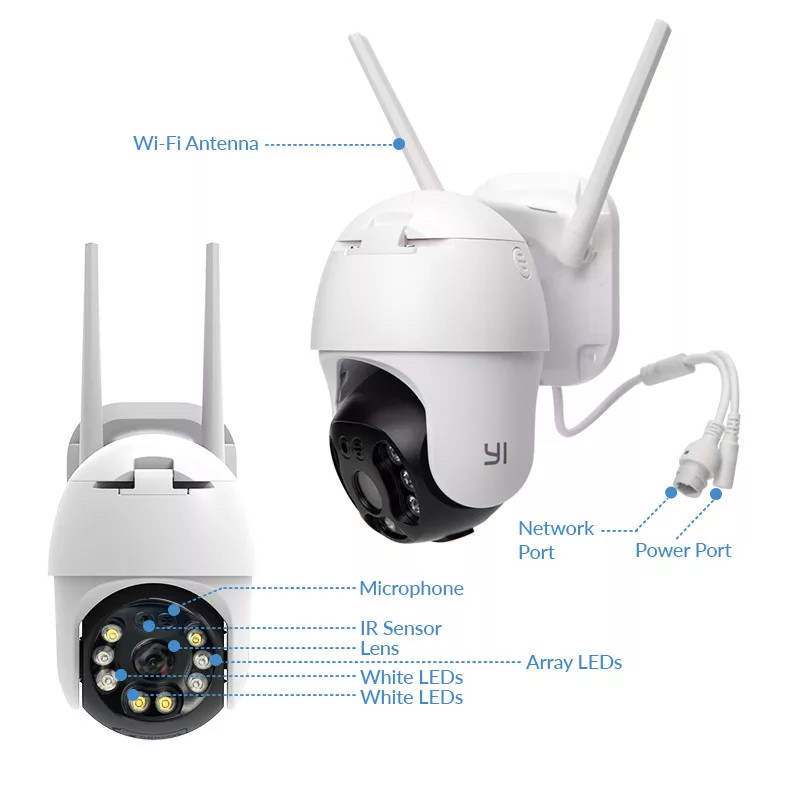 Поворотная WiFi камера Xiaomi Yi Outdoor PTZ 1080P camera Уличная наружная камера - фото 7 - id-p1423709329