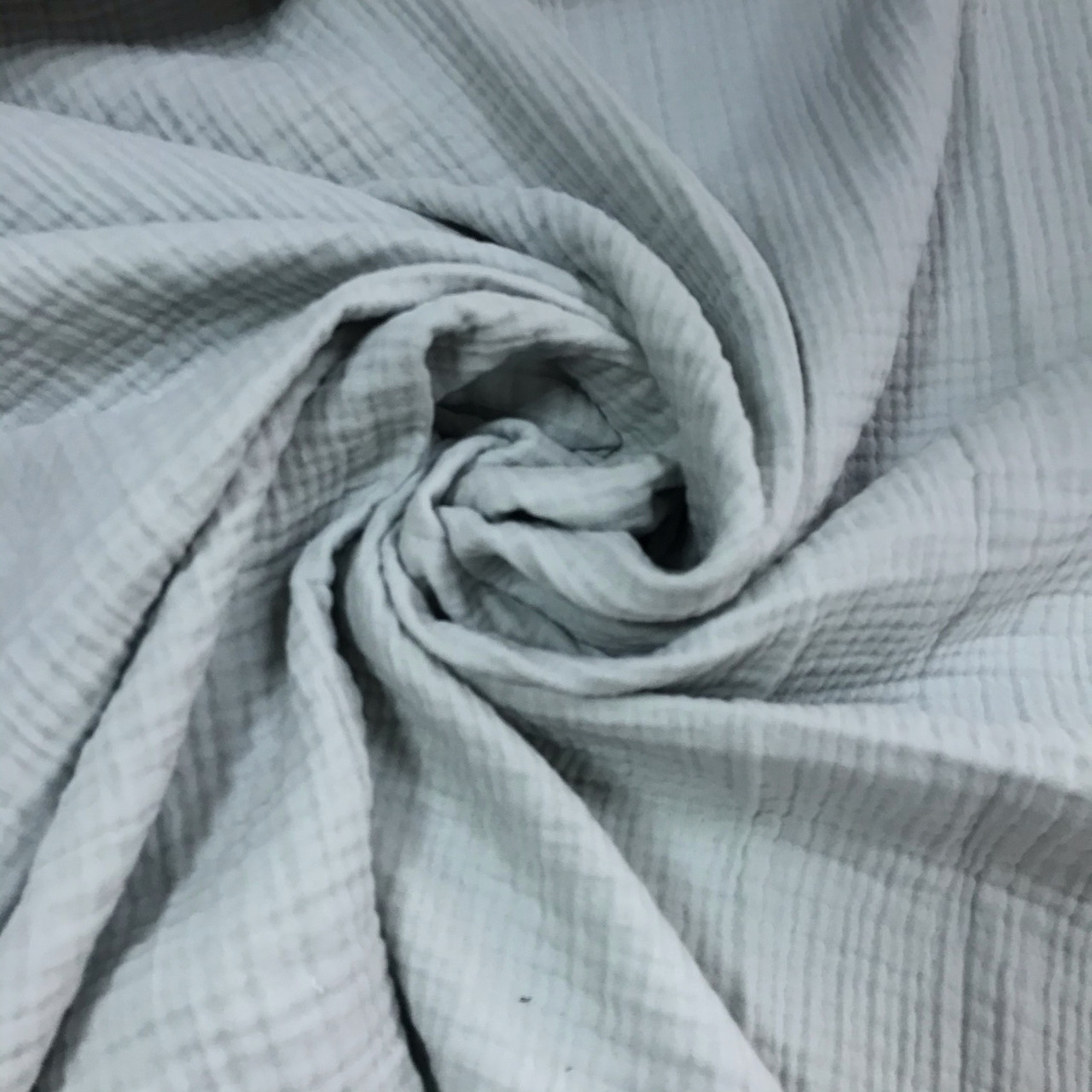 Тканина муслін жатий двошаровий, сіро-блакитний (шир. 1,30 м) (MS-JAT-2-0007), фото 1