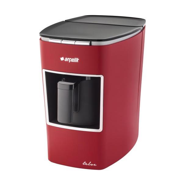 Автоматична кавоварка для кава по турецьки Arcelik K 3400 Бак для води 1л 670 Вт Червона