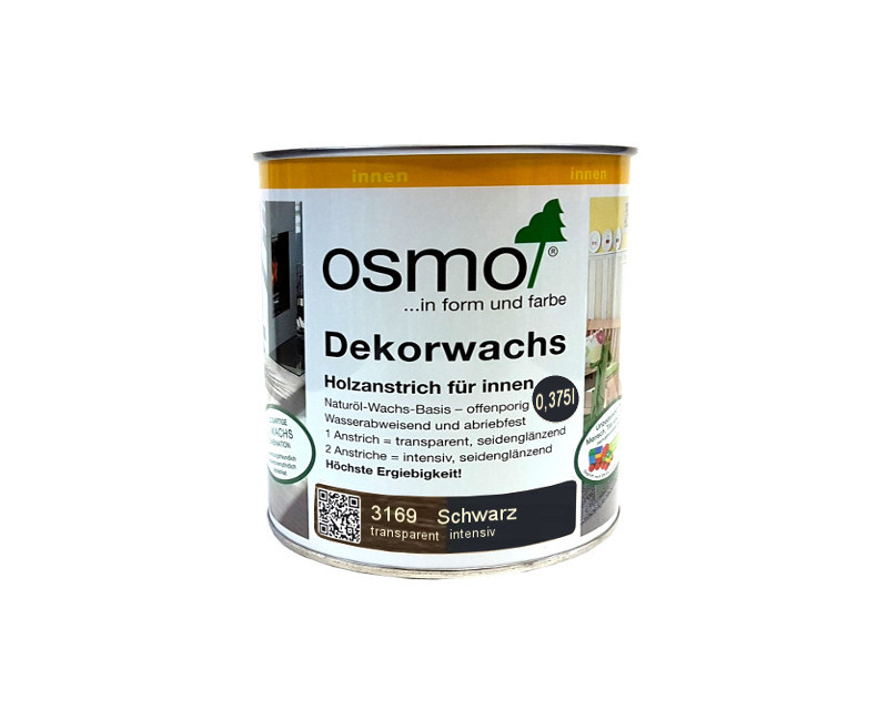 Масло защитное OSMO DEKORWACHS INTENSIVE FARBTONE для древесины 3169 - Черное 0,375л - фото 1 - id-p1423727060