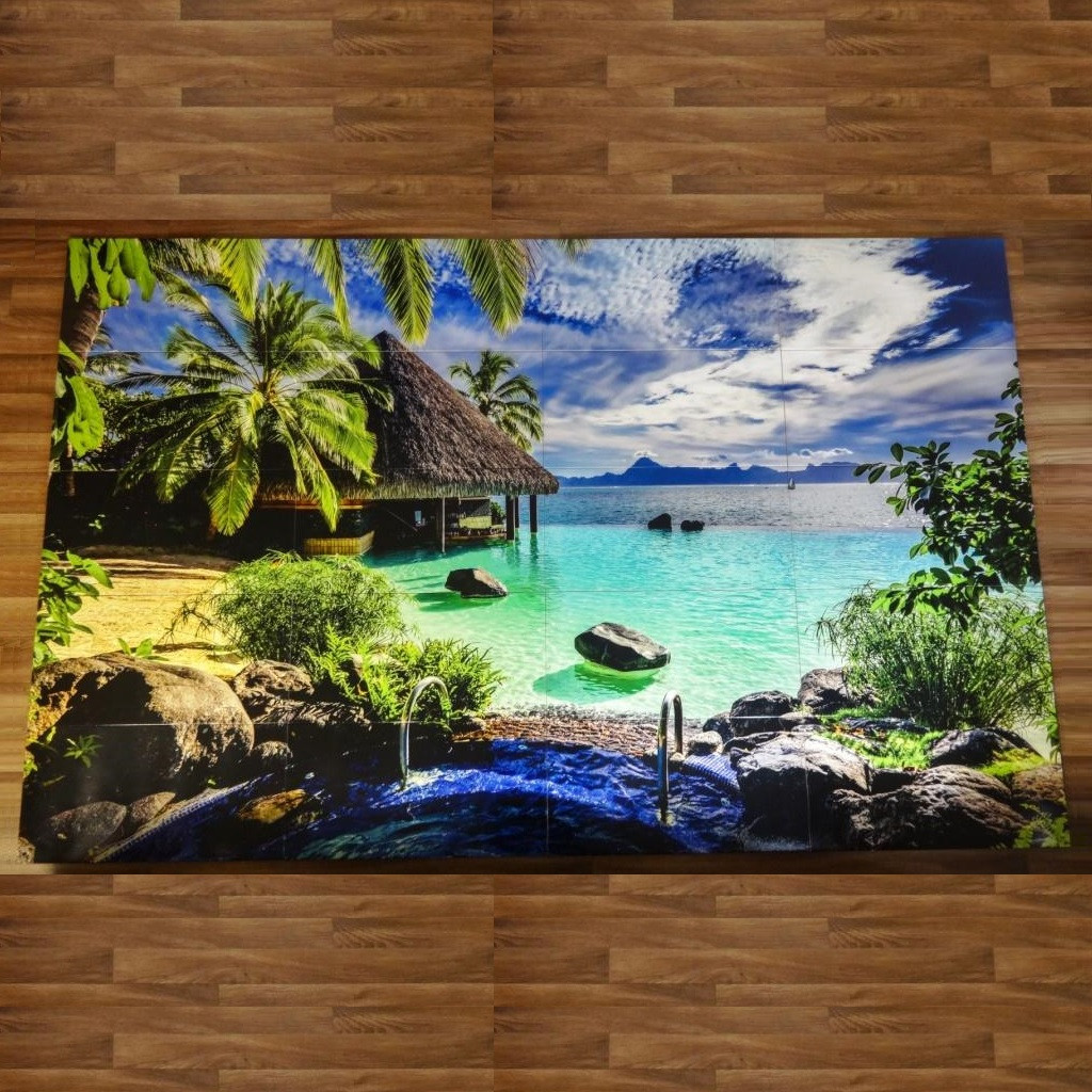 Панно з плитки для ванної кімнати курорт Таїті, фото 1