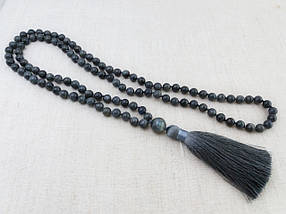 Чотки з Лабрадора 108 намистин з вузлами d 8мм, фото 5