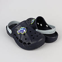 2032-2чер Підліткові крокси чорного кольору тм Віталія розмір 38-39 - устілка 25  смсм