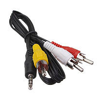 AV кабель переходник miniJack 3.5 - 3 x RCA