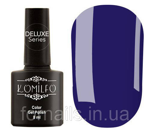 Гель-лак Komilfo Deluxe Series D129 (приглушенный, темно-синий, эмаль), 8 мл