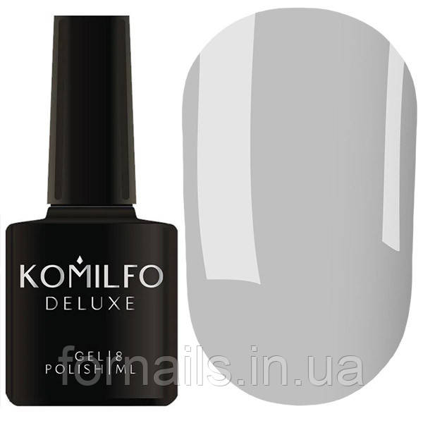 Гель-лак Komilfo Deluxe Series D238 (блакитно-сірий, емаль), 8 мл
