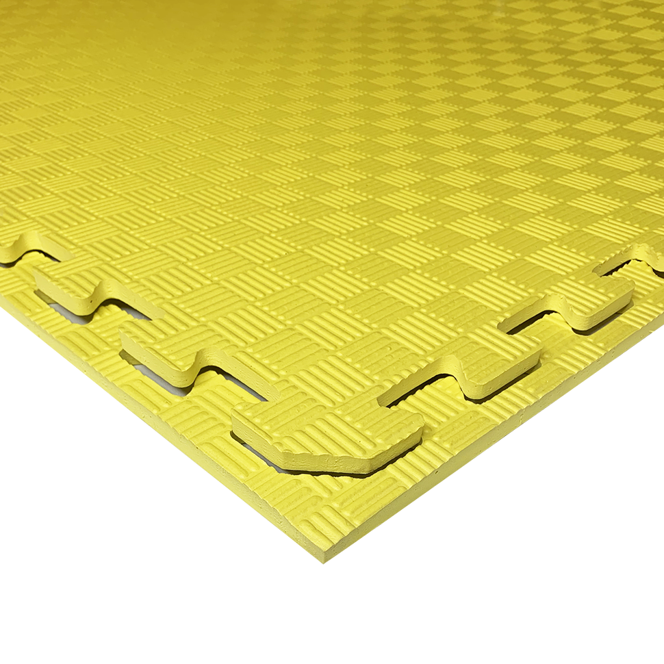 Татамі 10мм Жовтий (татамі ластівчин хвіст) IZOLON EVA SPORT 100х100х1см