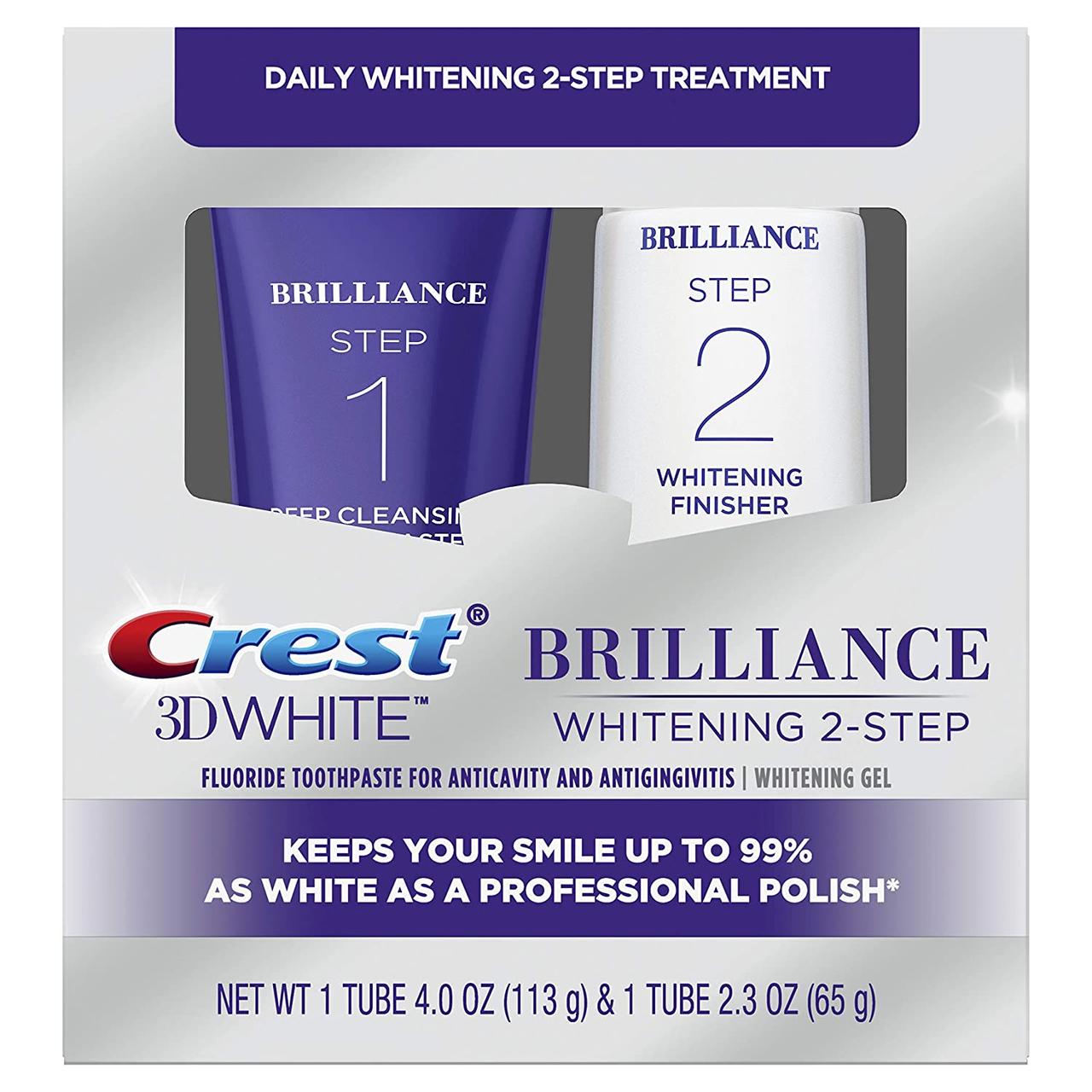 Набір для відбілювання Crest 3D White Brilliance Daily 2-Step