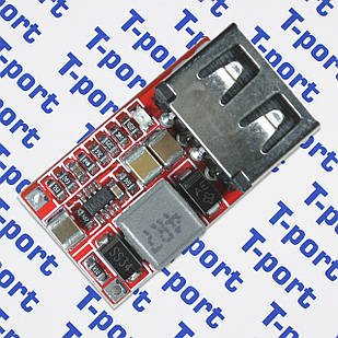 Модуль DC-DC понижуючий перетворювач 6-24В USB 5V/3A