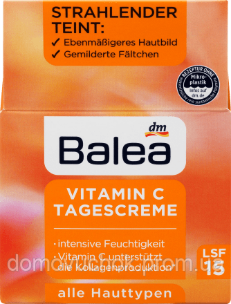 Денний крем для обличчя з вітаміном С Balea Tagescreme Vitamin C LSF15 50мл