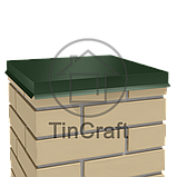 Ковпак для стовпів забору 380 х 380 Колір вишневий Ral-3005, фото 7