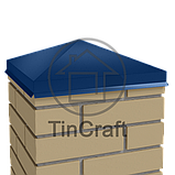 Ковпак для стовпів забору 380 х 380 Колір вишневий Ral-3005, фото 4