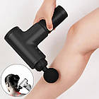 Портативний масажер + 4 насадки, від USB, Fascial Gun KH-320 / Ручний м'язовий вібромасажер, фото 2