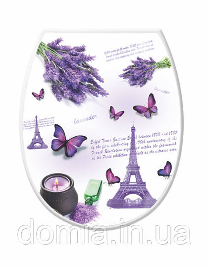 Кришка для унітаза з малюнком Paris (36.5*45*3.5 см), Elif Plastik Туреччина Е-372