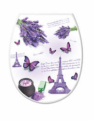 Кришка для унітаза з малюнком Paris (36.5*45*3.5 см), Elif Plastik Туреччина Е-372