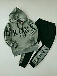 Трикотажний спортивний костюм колір оливи Nyc Bronx на хлопчика дівчинку 134 см
