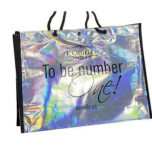 Сумка Komilfo 30 * 40 см, срібло, голограма