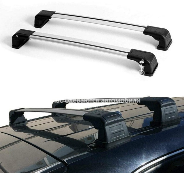Універсальні поперечини Renault Trafic 2015- ... на дах без рейлінгів, фото 1