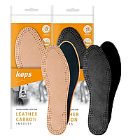Kaps Leather Carbon - Кожаные стельки для обуви (2 цвета на выбор, р. 35-46)