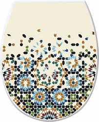 Кришка для унітаза з малюнком Мозаїка (36.5*45*3.5 см), Elif Plastik Туреччина Е-372