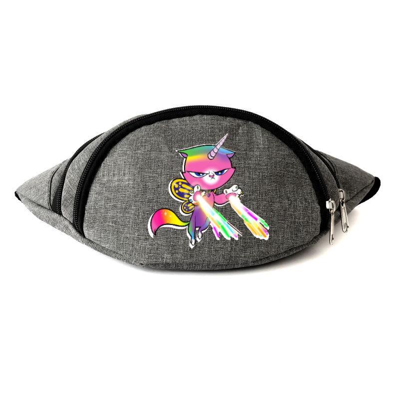 Сумка Бананка на пояс Райдужно бабочково единорожная кішка Cappuccino Toys (Rainbow Butterfly Unicorn