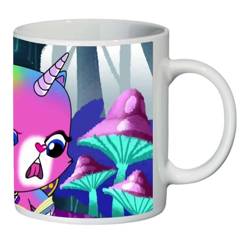 Кружка Райдужно бабочково единорожная кішка SuperCup (чашка-SC-Rainbow Butterfly Unicorn Kitty-008)