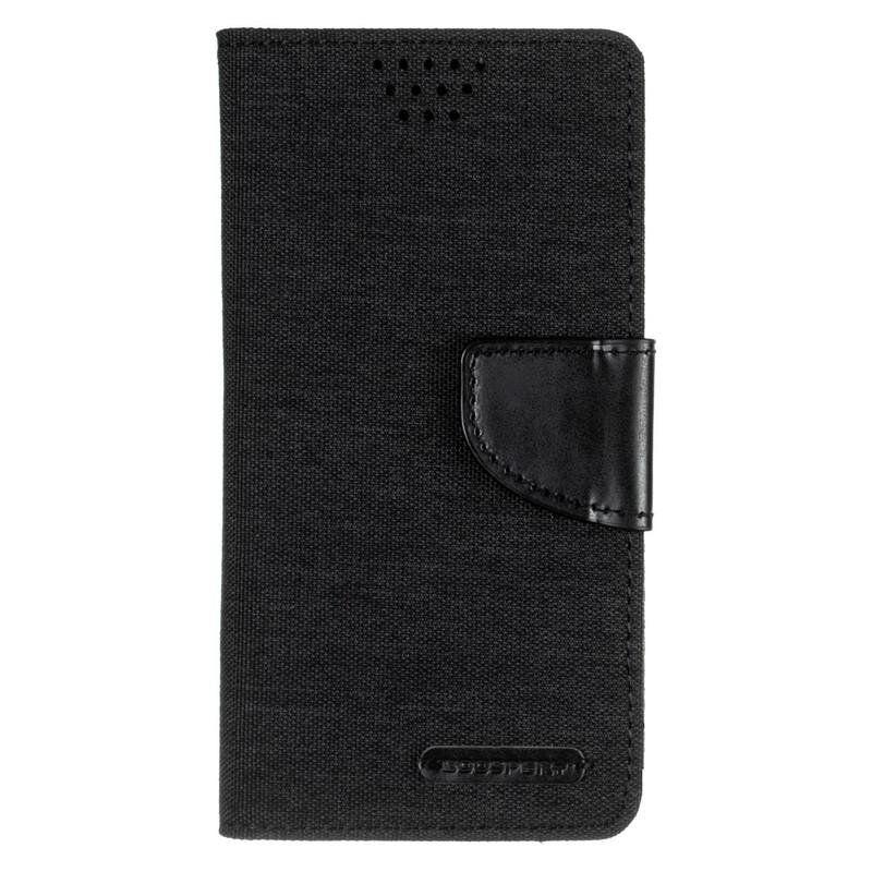 Чохол універсальний Goospery Canvas Diary 5.0 Black/Black