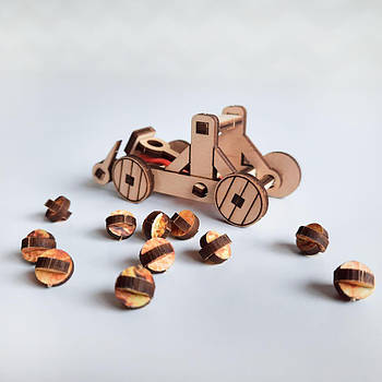 Іграшкова середньовічна катапульта з кульками Mini