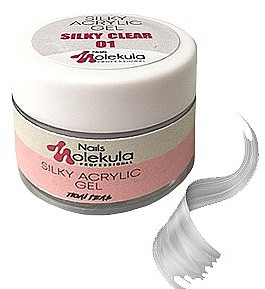Акрил-гель Nails Molekula Silky Gel Acrylic Silky Clear, 30 мл