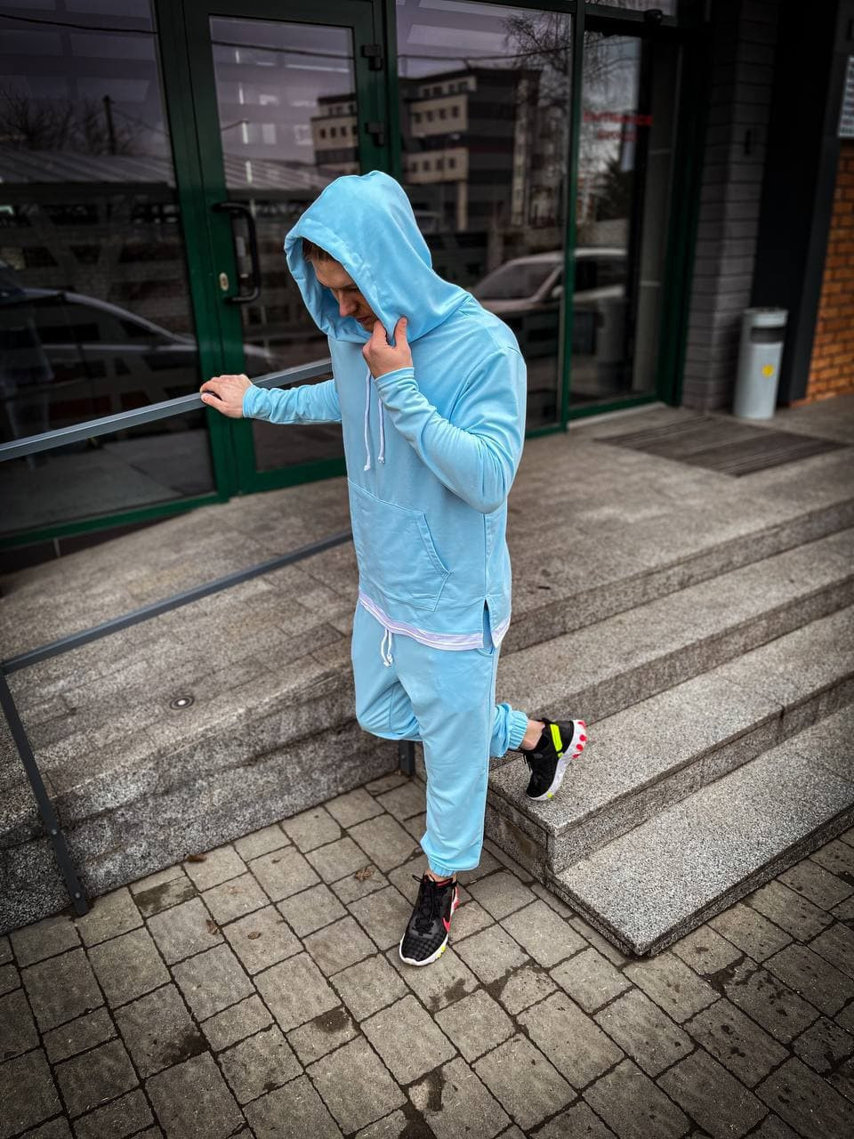 Чоловічий синій костюм Asos oversize 2021