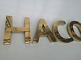 Об'ємні літери неіржавкої сталі, золоті НАСОС, фото 5