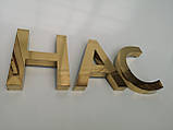 Об'ємні літери неіржавкої сталі, золоті НАСОС, фото 2