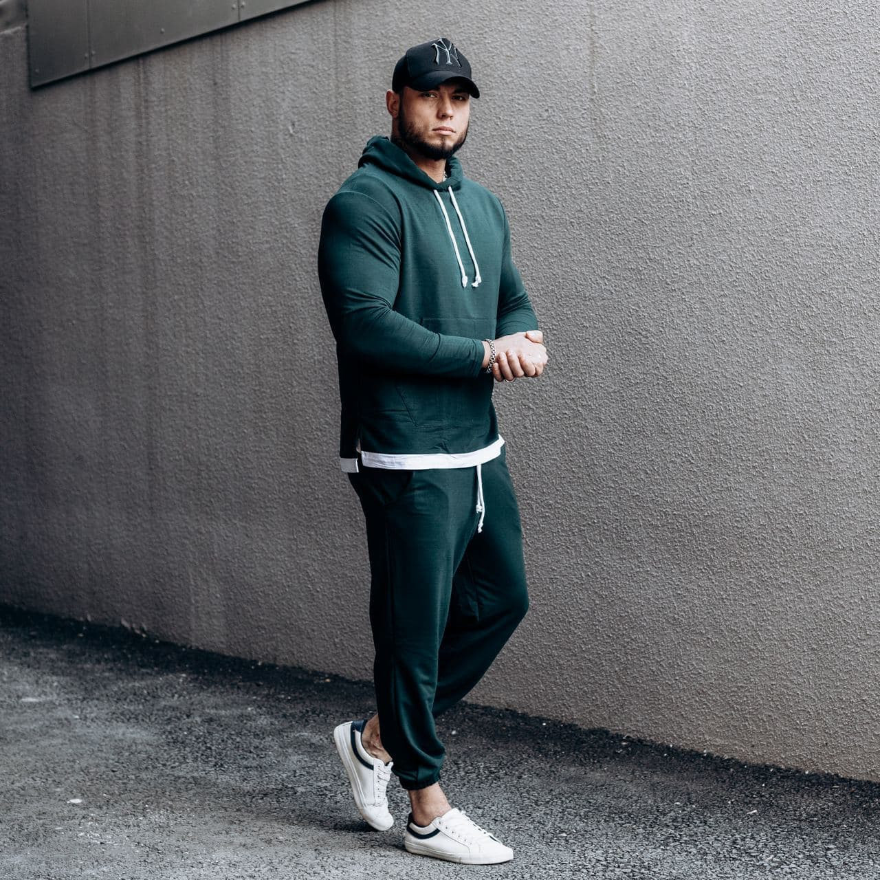 Чоловічий комплект Asos oversize темно-зелений