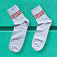 Високі шкарпетки з принтом marvell білі 40-44, фото 2