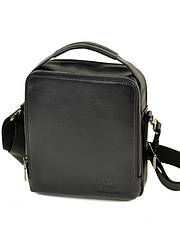 Чоловіча сумка-планшет зі шкіри 20*23*9 см. чорна BST 300754