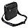 Чоловіча сумка месенджер з плечовим ременем шкіряна 21*25*8 см. чорна BST 300775, фото 3