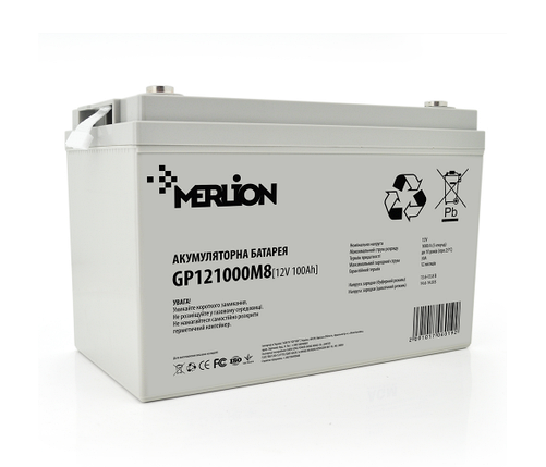 Акумулятор для котла Merlion AGM GP121000M8, 12 Вольт, 100 Ач, фото 2