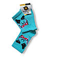 Шкарпетки з приколами джокер блакитні Rock n socks, фото 3
