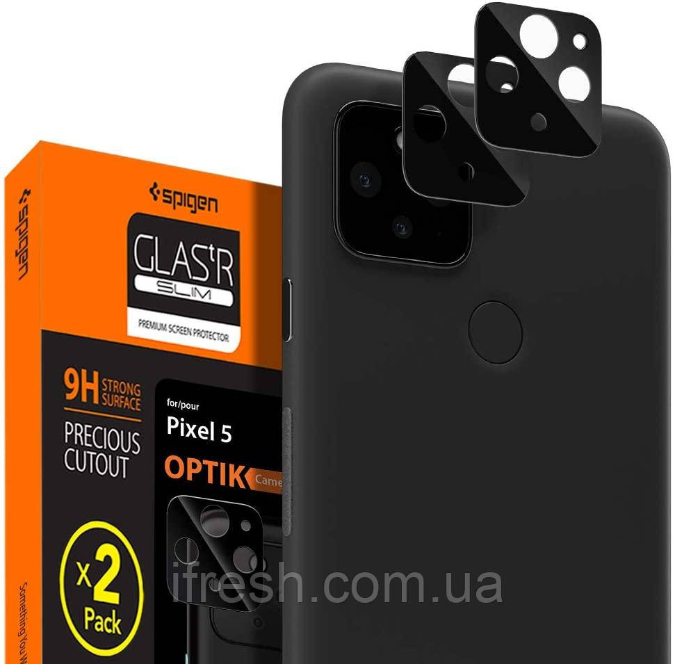 Захисне скло Spigen для камери Pixel 5 — Optik camera lens (2шт), Black (AGL02175)
