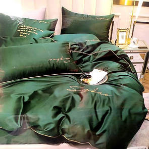 Двоспальне постільна білизна CROWN зелене