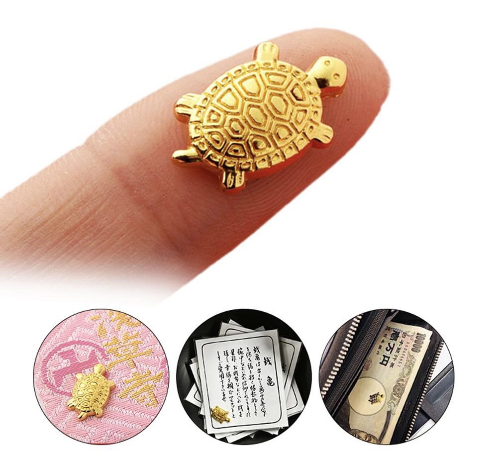 Японська грошова черепаха талісман у гаманець, фото 1