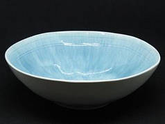 Салатник великий керамічний блакитний Айсберг 24 см