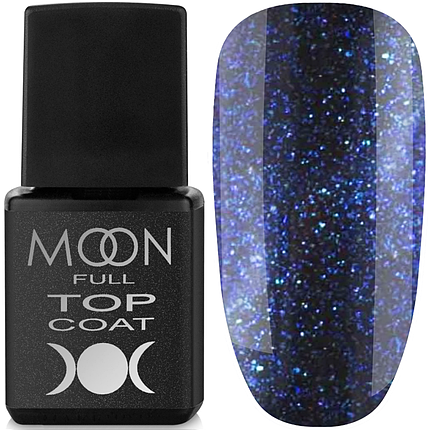Глітерний топ MOON FULL Glitter No04, 8 мл із синім шимером, фото 1