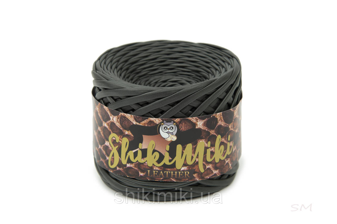 Пряжа трикотажна Leather, колір Пляшковий