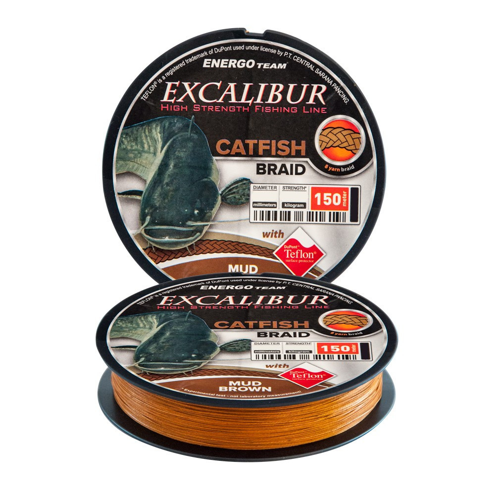 Шнур Excalibur Catfish X8 Braid Mud Brown 0.25 мм 150 м 18.18кг